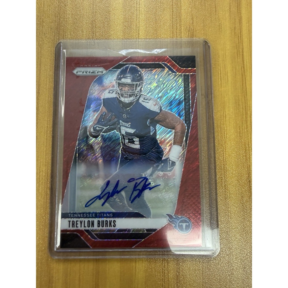 2024 Panini Prizm Red Shimmer Prizm Auto /35 Treylon Burks #281 Auto